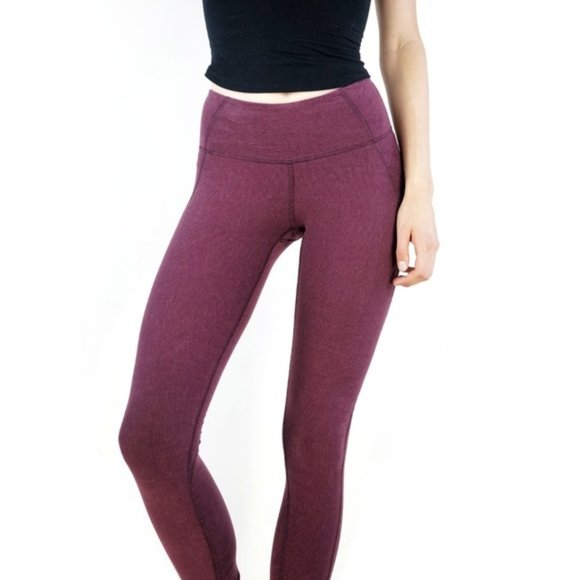 lululemon Wunder Under Wee Stripes Wine Berry Legging (Size 4 - XS/S) - Picture 2 of 2